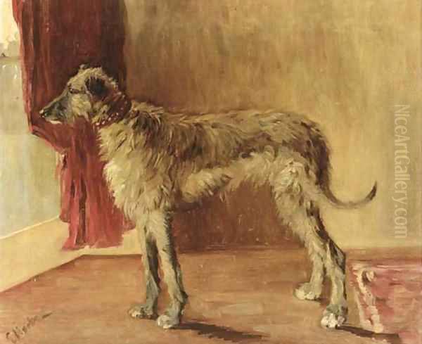 An Irish wolf hound Oil Painting by Etty Horton