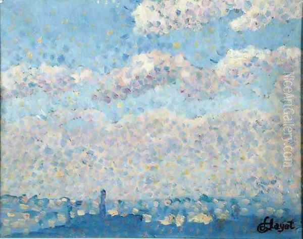 Sky over the city Oil Painting by Louis Hayet