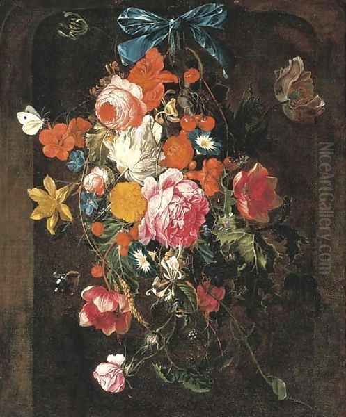 Roses Oil Painting by Cornelis De Heem