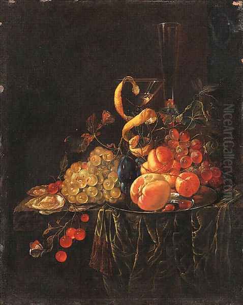 Peaches Oil Painting by Cornelis De Heem