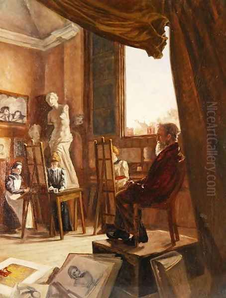 The Art Class Oil Painting by F.A. Howard