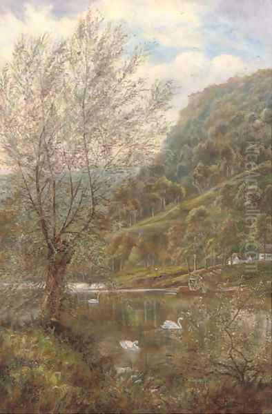 Near Streatley Hills-on-Thames Oil Painting by Theodore Hines