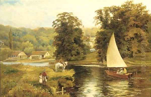 Wargrave-on-Thames Oil Painting by Theodore Hines