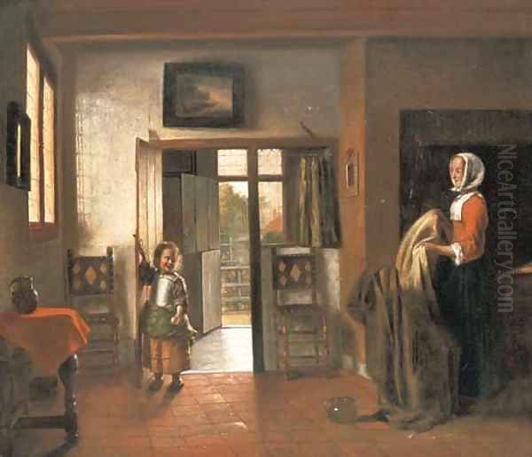 The Bedroom Oil Painting by Pieter De Hooch