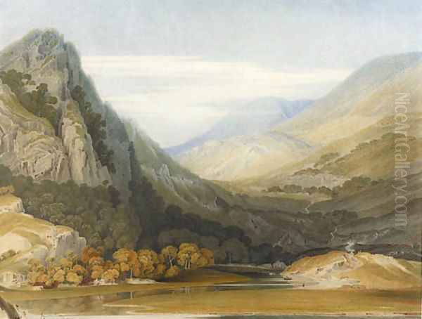 Near Beddgellert, North Wales Oil Painting by William Havell