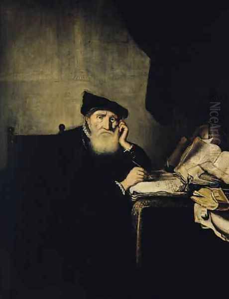 A Philosopher in his Study by Abraham van der Hecke