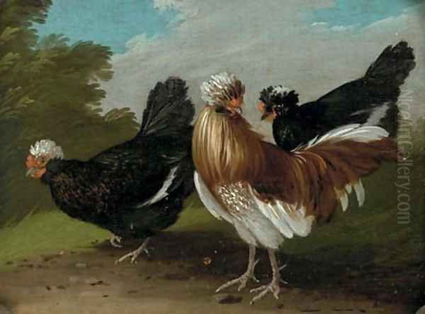 Fowl in a landscape Oil Painting by Melchior de Hondecoeter