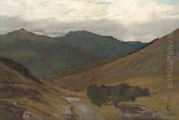 The glen Oil Painting by Thomas Swift Hutton