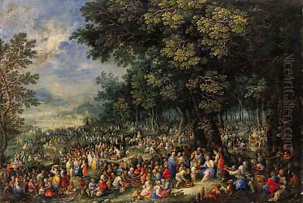 The Feeding of the Five Thousand Oil Painting by Johannes Jacob Hartmann