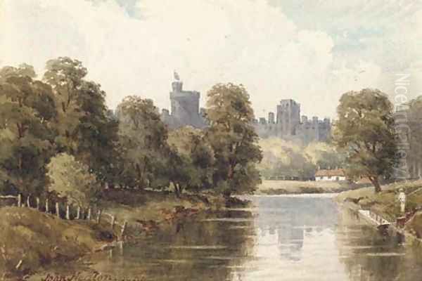 Windsor Castle from the Thames Oil Painting by John Heaton