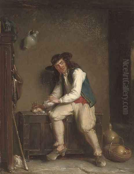 The Miser Oil Painting by Theodore Bernard Heuvel