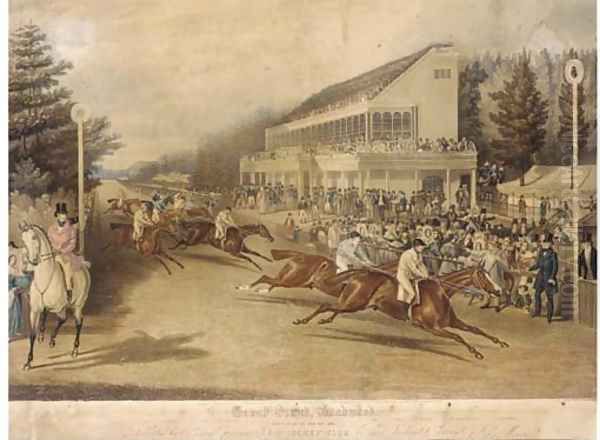 Grand Stand, Ascot, (Gold Cup Day 1839) Oil Painting by John Frederick Herring