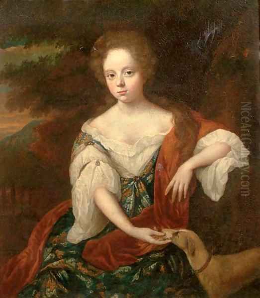 Portrait of a young lady Oil Painting by Jan van Haensbergen