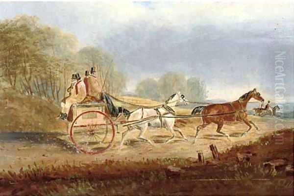 A trot through the countryside Oil Painting by Charles Cooper Henderson