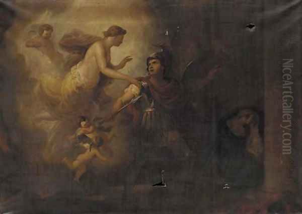 Venus and Mars Oil Painting by William Hamilton