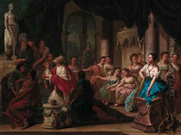 The Idolatry of King Solomon Oil Painting by Gerard Hoet