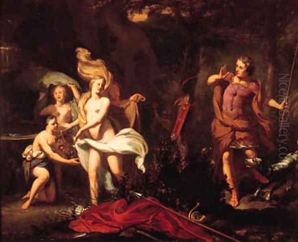 Diana and her nymphs surprised by Actaeon Oil Painting by Gerard Hoet