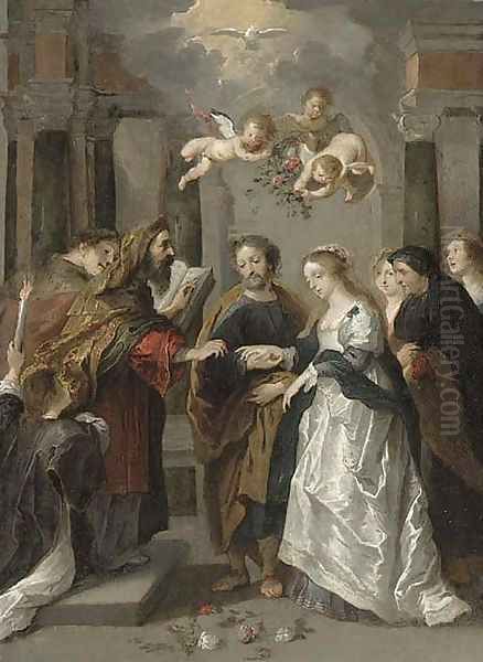 The Marriage Of The Virgin Oil Painting by Willem van, the Elder Herp