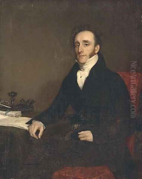 Portrait of a gentleman Oil Painting by Sir George Hayter