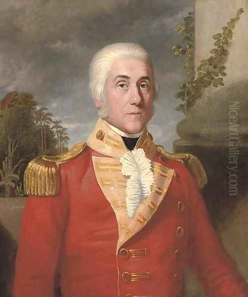 Portrait of Major General George Wahab (1752-1808) Oil Painting by Thomas Hickey