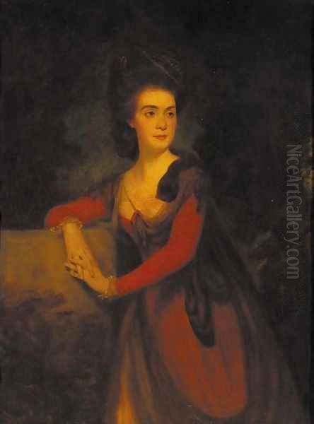 Portrait of Lady MacGregor (d.1830), wife of Sir John MacGregor Oil Painting by Thomas Hickey