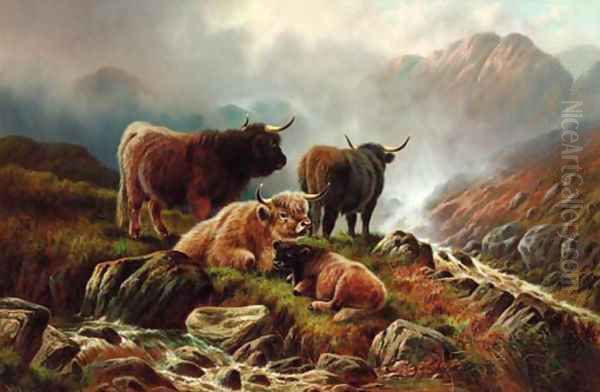 'Mist' at Glen Maun, Perthshire Oil Painting by William Perring Hollyer