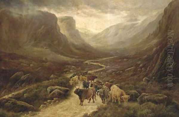 The pass at Glencoe Oil Painting by William Perring Hollyer