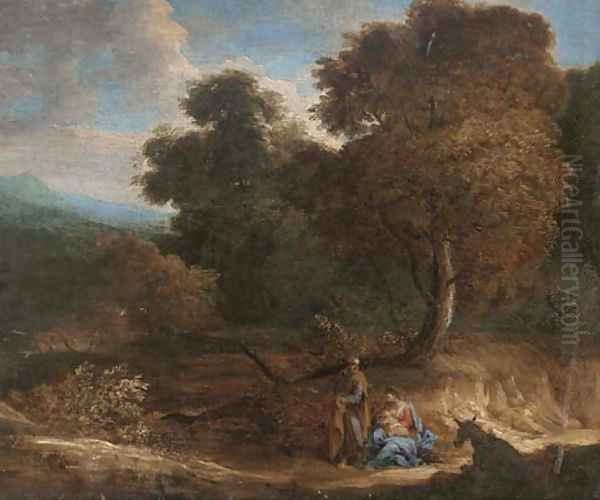 The Rest on the Flight into Egypt Oil Painting by Cornelis Huysmans