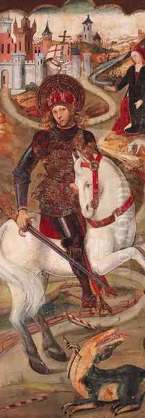 Saint George and the Dragon Oil Painting by Jaume Huguet