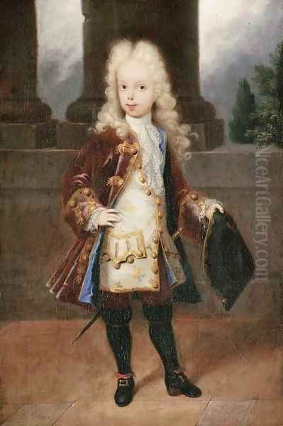 Portrait of a young gentleman Oil Painting by Michel-Ange Houasse