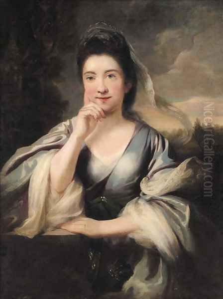 Portrait of a young lady Oil Painting by Nathaniel Hone