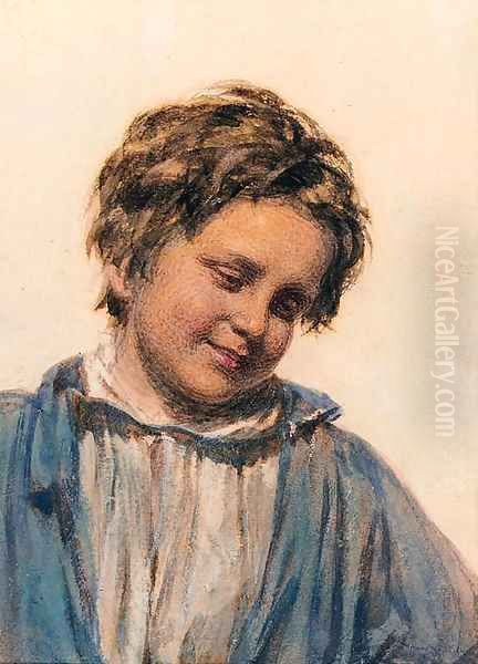 Study of a boy Oil Painting by William Henry Hunt