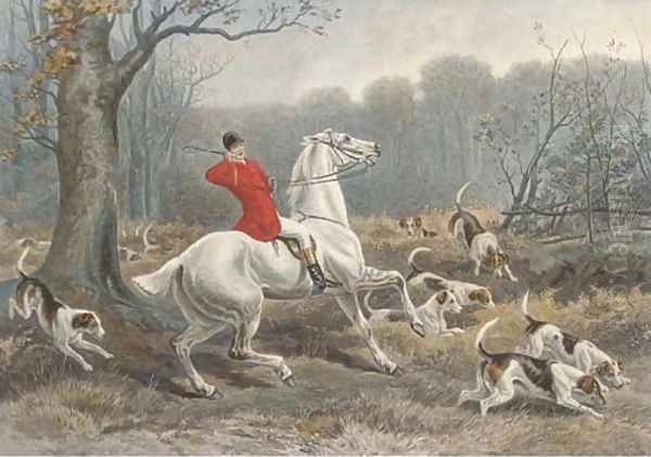 Fore's Hunting incidents Oil Painting by William H. Hopkins