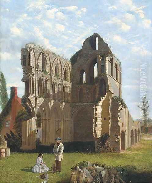 Much Wenlock Priory, Shropshire Oil Painting by William Holman Hunt