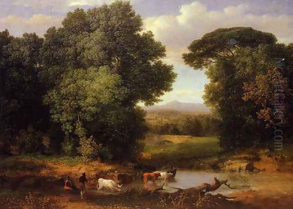 A Bit Of Roman Aqueduct Oil Painting by George Inness