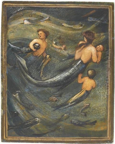 The Mermaid Family Oil Painting by Sir Edward Coley Burne-Jones