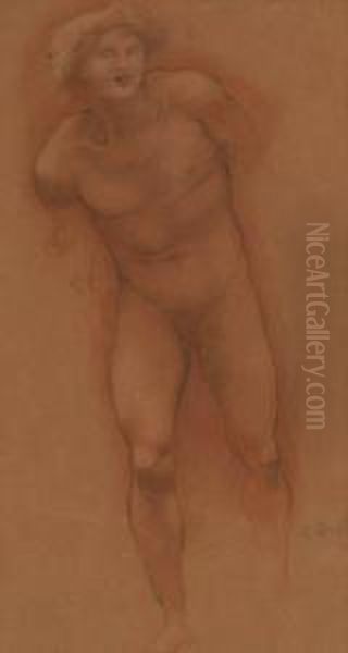 Standing Nude Oil Painting by Sir Edward Coley Burne-Jones