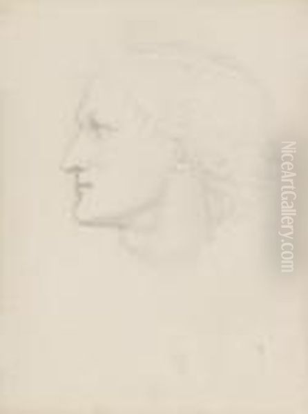 Profile Portrait Of Actorforbe-robertson Facing Left Oil Painting by Sir Edward Coley Burne-Jones