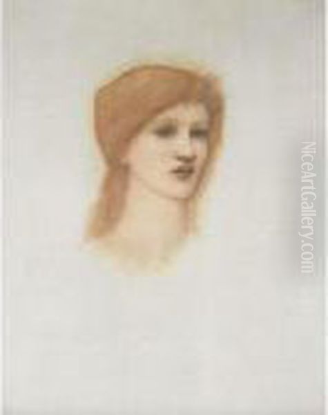 Portrait Of Bessie Keene, Study For Vespertina Quies by Sir Edward Coley Burne-Jones