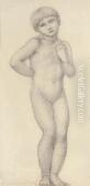 Study Of A Girl For 'the Troy Triptych' Oil Painting by Sir Edward Coley Burne-Jones