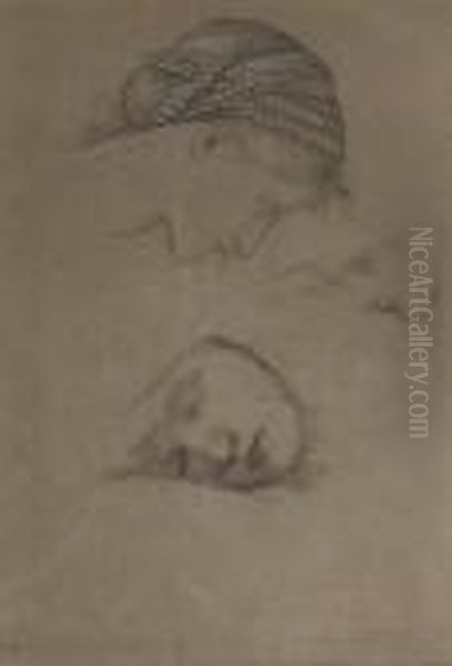 Studies Of Heads For The Garden Court For 'the Briar Rose'series Oil Painting by Sir Edward Coley Burne-Jones