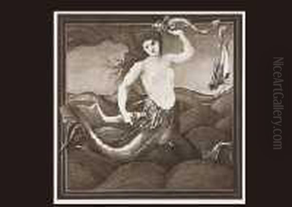 Ocean Fairy Oil Painting by Sir Edward Coley Burne-Jones