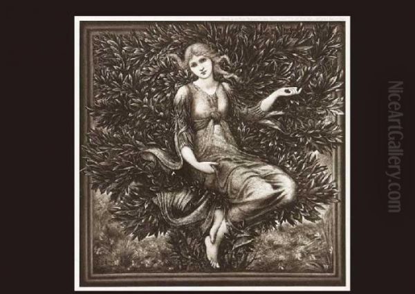 Fairy In The Forest Oil Painting by Sir Edward Coley Burne-Jones