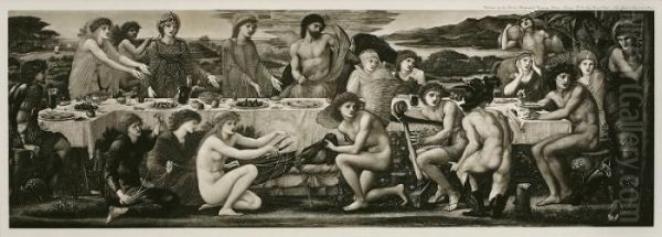 The Feast Of Peleus Oil Painting by Sir Edward Coley Burne-Jones