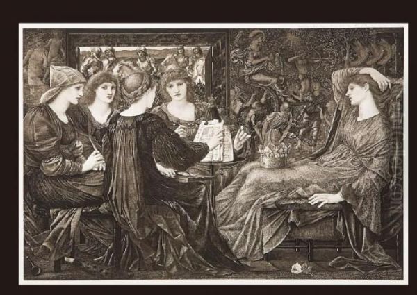 Laus Veneris Oil Painting by Sir Edward Coley Burne-Jones