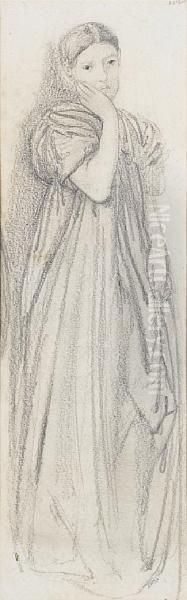 Georgiana, Circa 1861-2 Oil Painting by Sir Edward Coley Burne-Jones