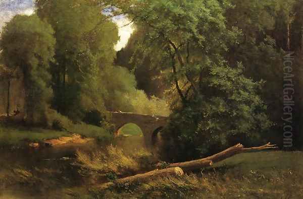 Cromwell's Bridge Oil Painting by George Inness