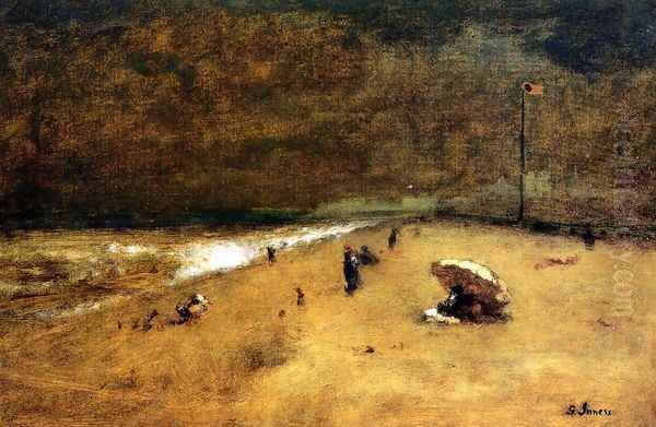 Along The Jersey Shore Oil Painting by George Inness