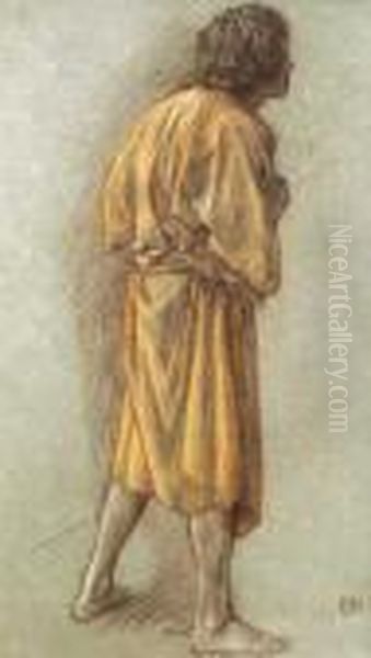 Hombre De Espaldas Oil Painting by Sir Edward Coley Burne-Jones