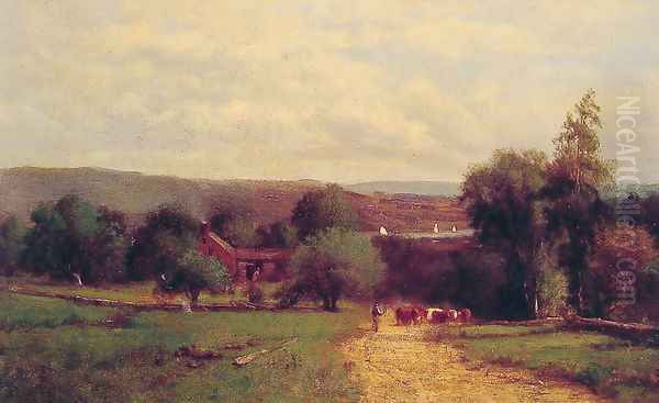 Spring Oil Painting by George Inness